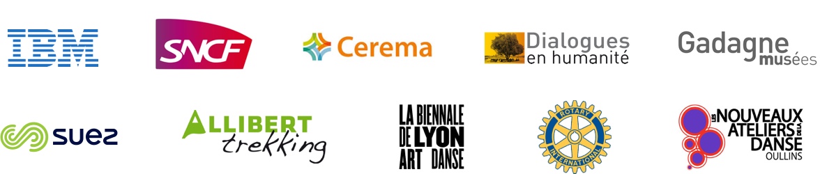 Logos d'entreprises, écoles et partenaires de Lyon City Trek